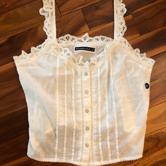 Abercrombie & Fitch Tops - Abercrombie Lace Button Up Cami